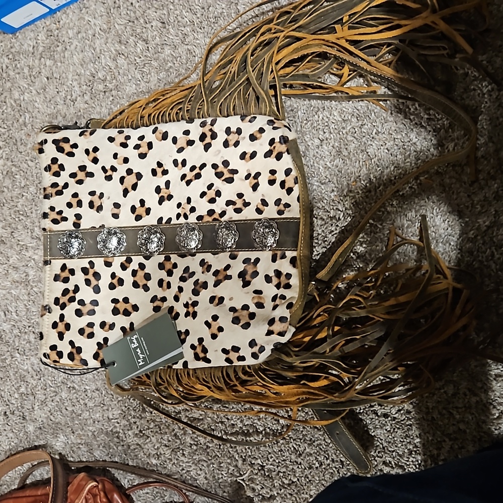 Myra Leopard western style crossbody